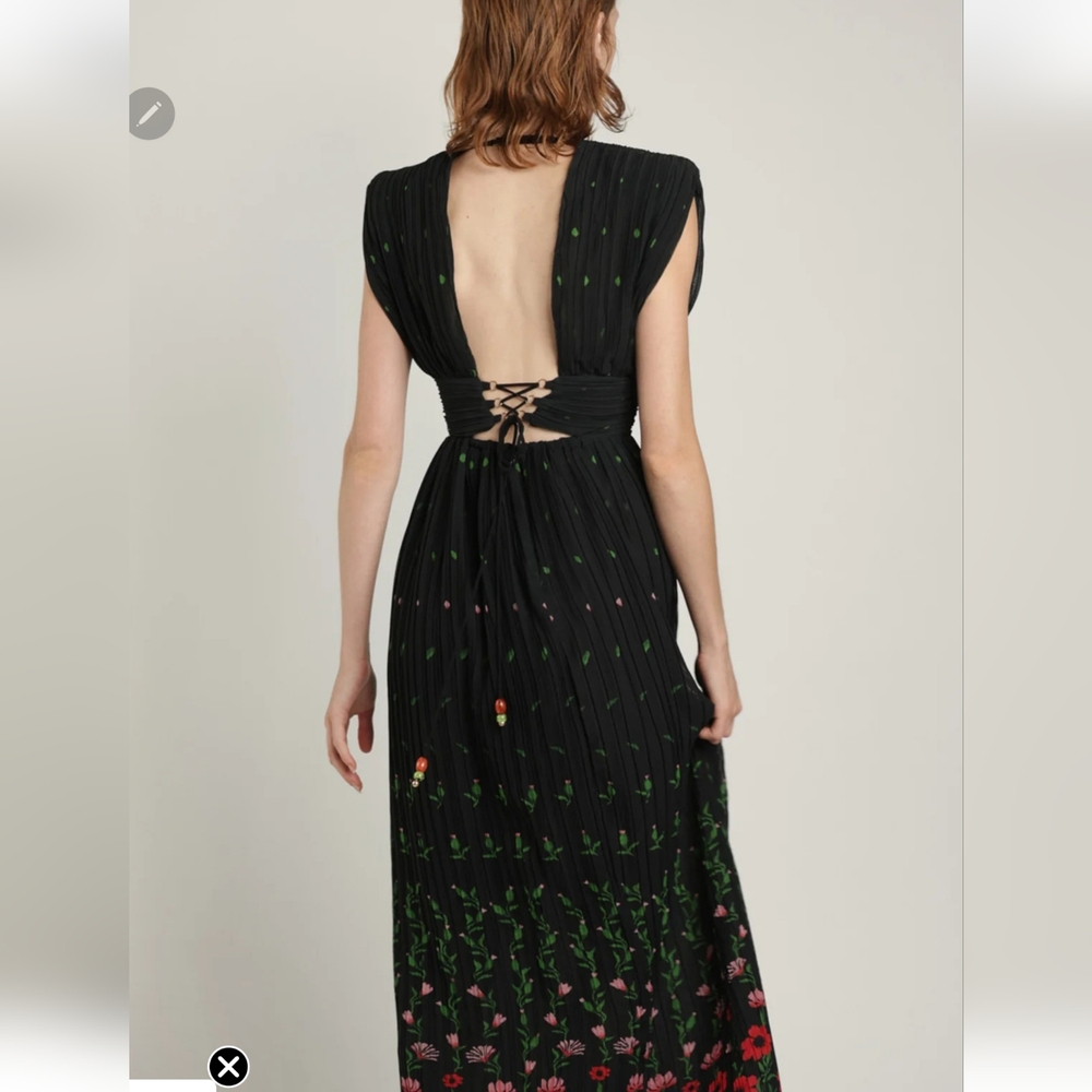 Sabina Musayev Bella Poppy Garden Print Maxi Dress - Picture 3 of 16